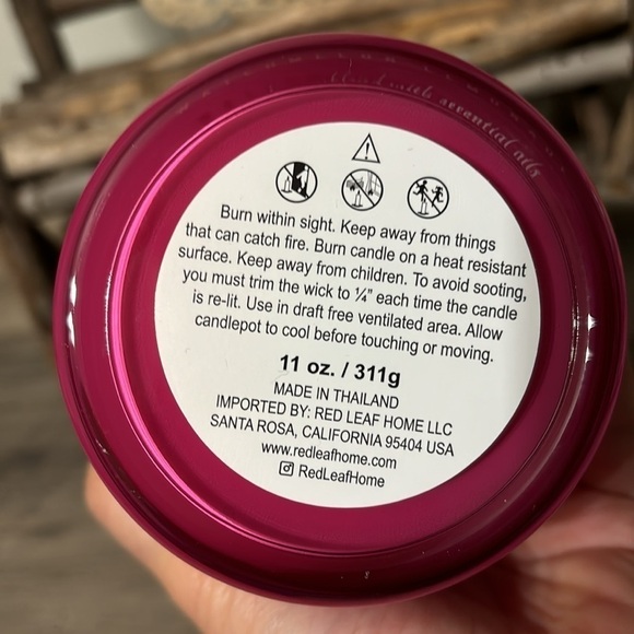 NWOT RED LEAF HOME WATERMELON LEMONADE 11 OZ JAR CANDLE - Picture 7 of 10